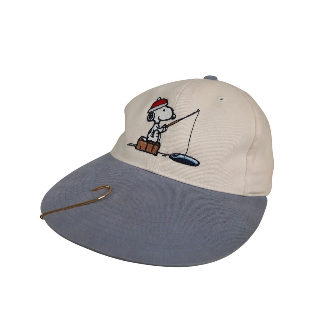 Vintage Peanuts Snoopy Fishing Long Bill Hat